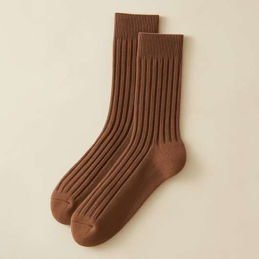 Cashmere Ribbed Socks